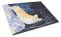 Starry Night Corgi Cutting Board Tempered Glass Kitchen Cutting Surface, Heat Resistant Chopping, Non-Slip Feet, Food Prep & Serving