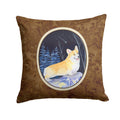 Starry Night Corgi Decorative Throw Pillow 14x14 Indoor Outdoor Accent Cushion, Fabric Cover with Insert for Sofa, Bed, Porch & Living Room