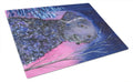 Starry Night Curly Coated Retriever Cutting Board Tempered Glass Kitchen Cutting Surface, Heat Resistant Chopping, Non-Slip Feet, Food Prep & Serving