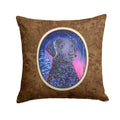 Starry Night Curly Coated Retriever Decorative Throw Pillow 14x14 Indoor Outdoor Accent Cushion, Fabric Cover with Insert for Sofa, Bed, Porch & Living Room