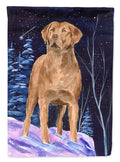 Starry Night Chesapeake Bay Retriever House Flag 28x40 Porch Sleeve Pole Decorative Outside Yard Banner Artwork Wall Hanging, Polyester