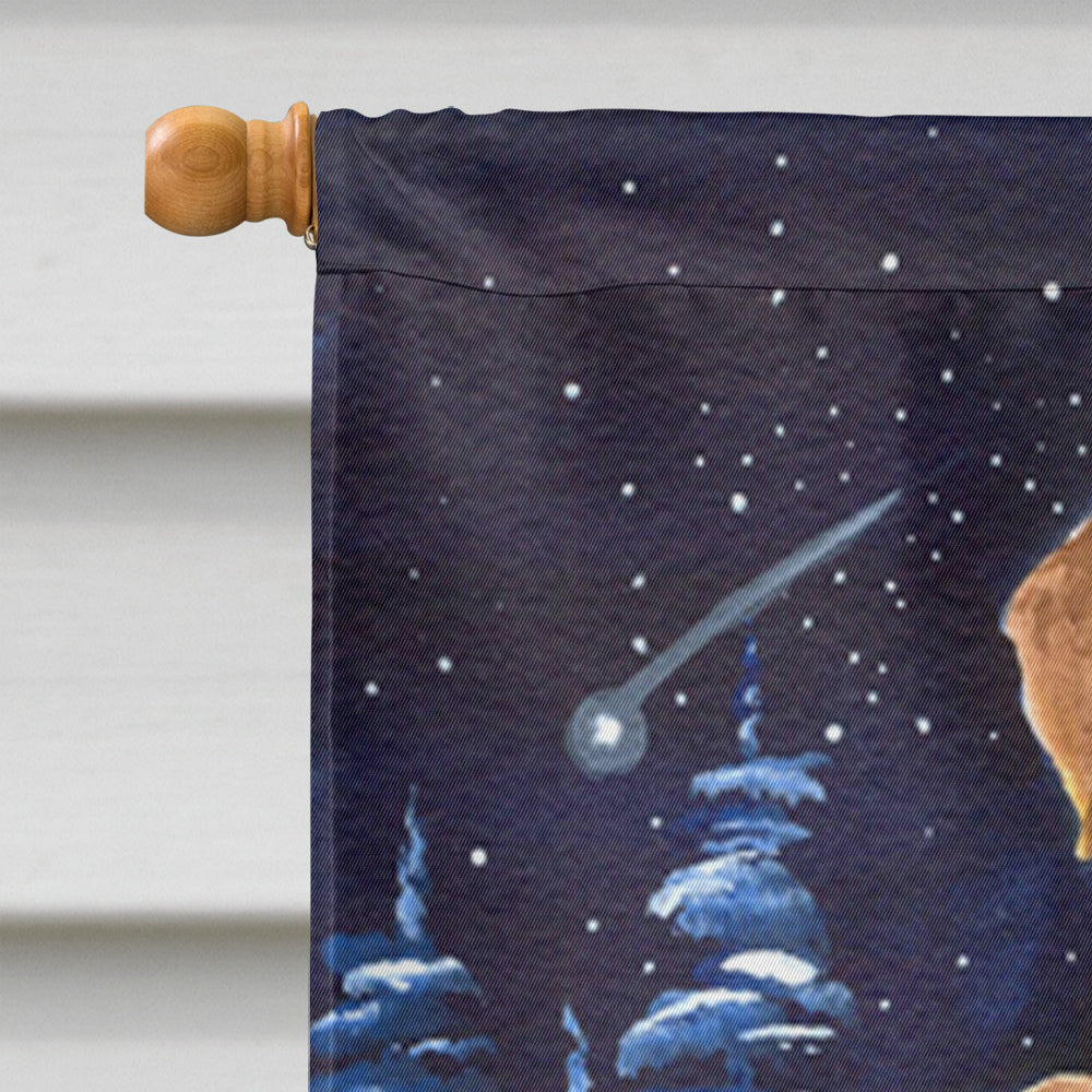 Starry Night Chesapeake Bay Retriever House Flag 28x40 Porch Sleeve Pole Decorative Outside Yard Banner Artwork Wall Hanging, Polyester