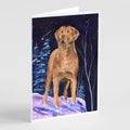 Starry Night Chesapeake Bay Retriever Greeting Cards Pack of 8 Blank Cards with Envelopes Whimsical A7 Size 5x7