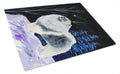 Starry Night Keeshond Cutting Board Tempered Glass Kitchen Cutting Surface, Heat Resistant Chopping, Non-Slip Feet, Food Prep & Serving