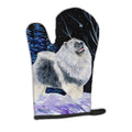 Starry Night Keeshond Oven Mitt Heat Resistant Thick Oven Mitt for Hot Pans and Oven, Kitchen Mitt Protect Hands, Cooking Baking Glove
