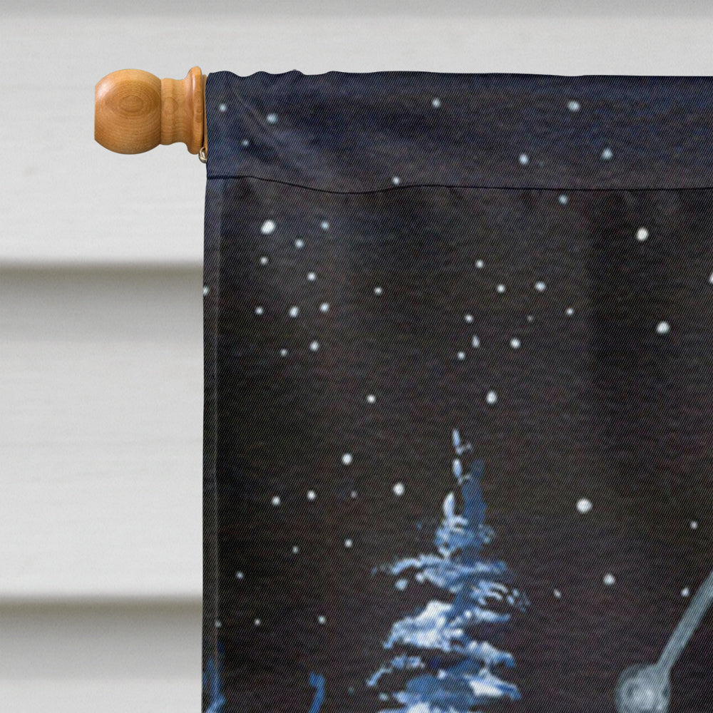 Starry Night Australian Shepherd House Flag 28x40 Porch Sleeve Pole Decorative Outside Yard Banner Artwork Wall Hanging, Polyester