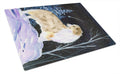 Starry Night Australian Shepherd Cutting Board Tempered Glass Kitchen Cutting Surface, Heat Resistant Chopping, Non-Slip Feet, Food Prep & Serving