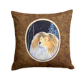 Starry Night Collie Decorative Throw Pillow 14x14 Indoor Outdoor Accent Cushion, Fabric Cover with Insert for Sofa, Bed, Porch & Living Room