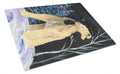 Starry Night Airedale Cutting Board Tempered Glass Kitchen Cutting Surface, Heat Resistant Chopping, Non-Slip Feet, Food Prep & Serving
