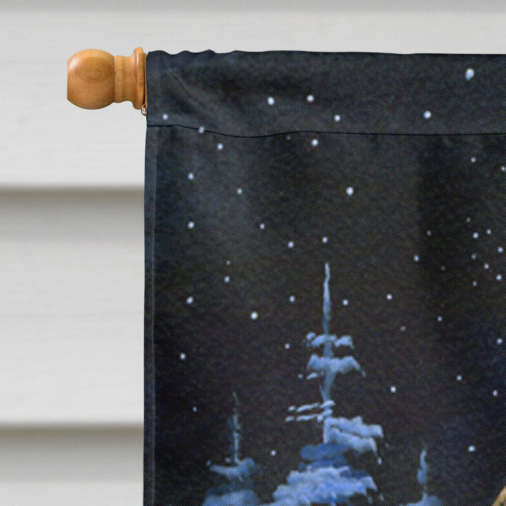 Starry Night Brussels Griffon House Flag 28x40 Porch Sleeve Pole Decorative Outside Yard Banner Artwork Wall Hanging, Polyester