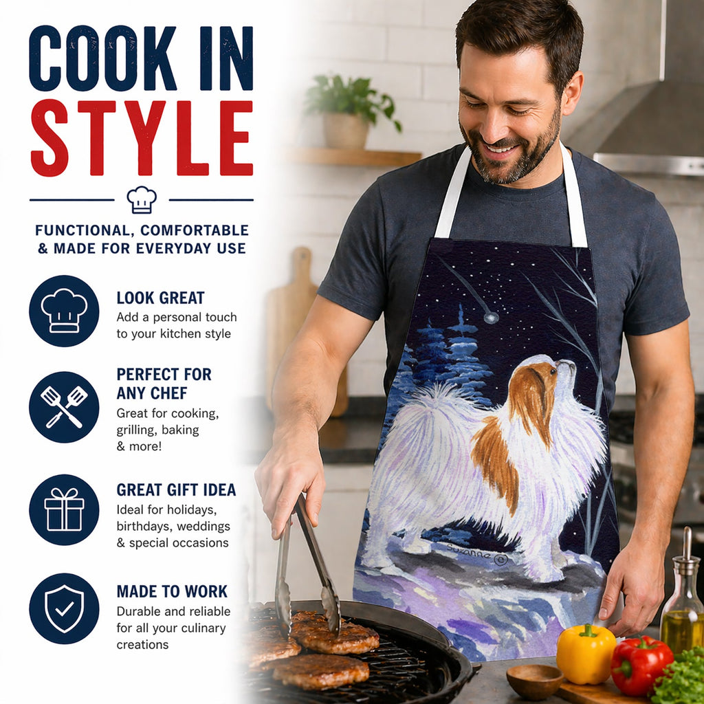 Starry Night Japanese Chin Apron Cooking Kitchen Server Baking Crafts Gardening for Adult Women Men, Unisex, Large, Multicolor