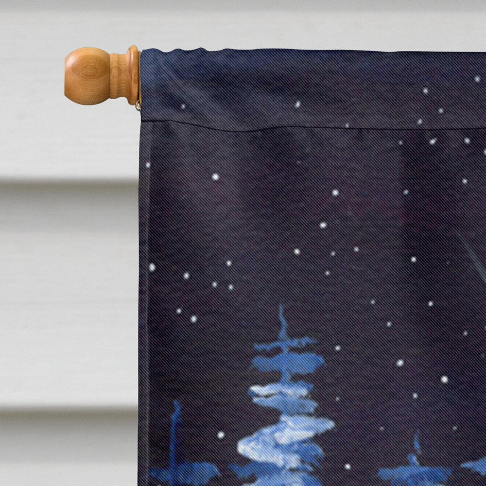 Starry Night Japanese Chin House Flag 28x40 Porch Sleeve Pole Decorative Outside Yard Banner Artwork Wall Hanging, Polyester
