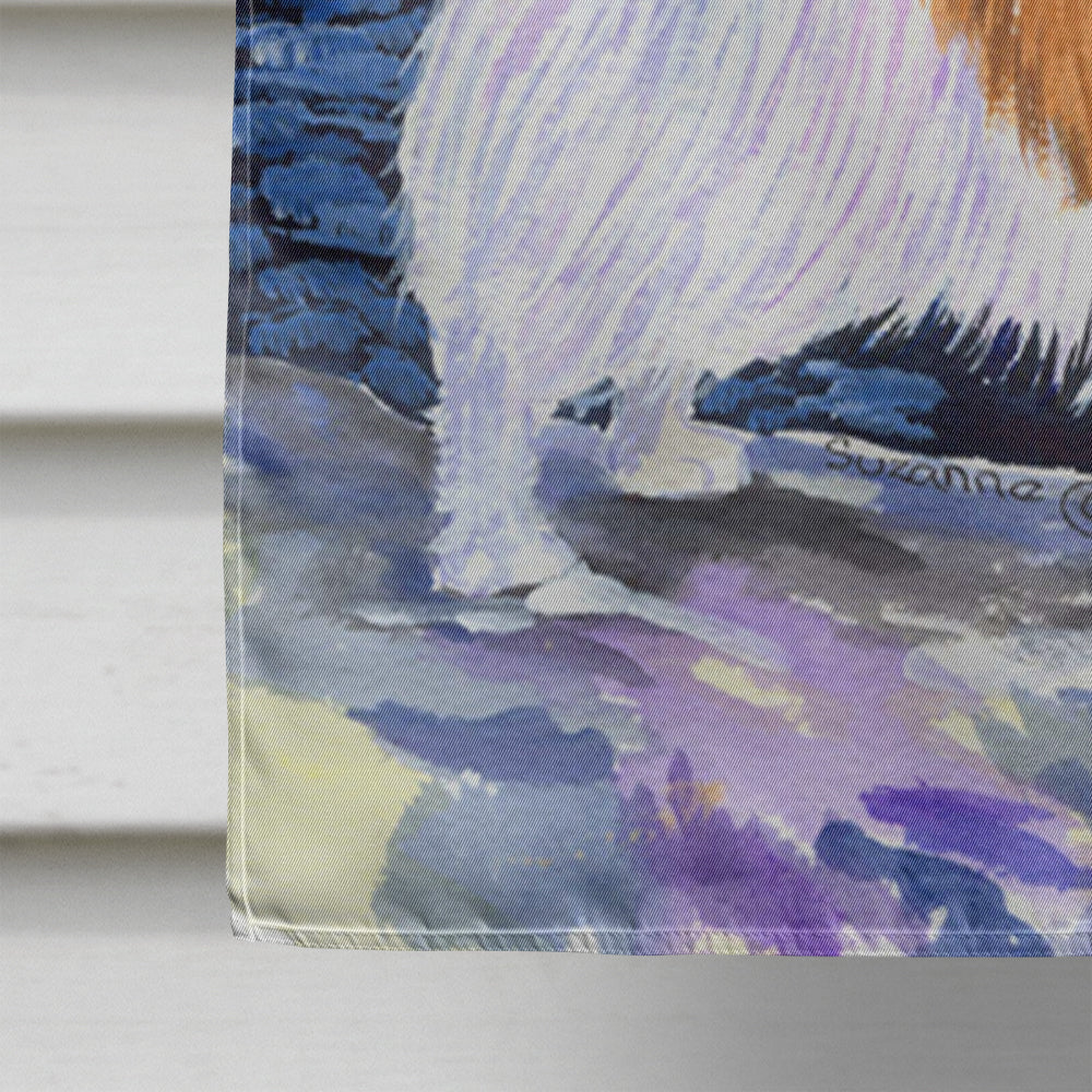 Starry Night Japanese Chin House Flag 28x40 Porch Sleeve Pole Decorative Outside Yard Banner Artwork Wall Hanging, Polyester