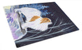 Starry Night Japanese Chin Cutting Board Tempered Glass Kitchen Cutting Surface, Heat Resistant Chopping, Non-Slip Feet, Food Prep & Serving