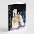 Starry Night Wheaten Terrier Soft Coated Greeting Cards Pack of 8 Blank Cards with Envelopes Whimsical A7 Size 5x7