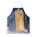 Starry Night Yorkie Apron Cooking Kitchen Server Baking Crafts Gardening for Adult Women Men, Unisex, Large, Multicolor