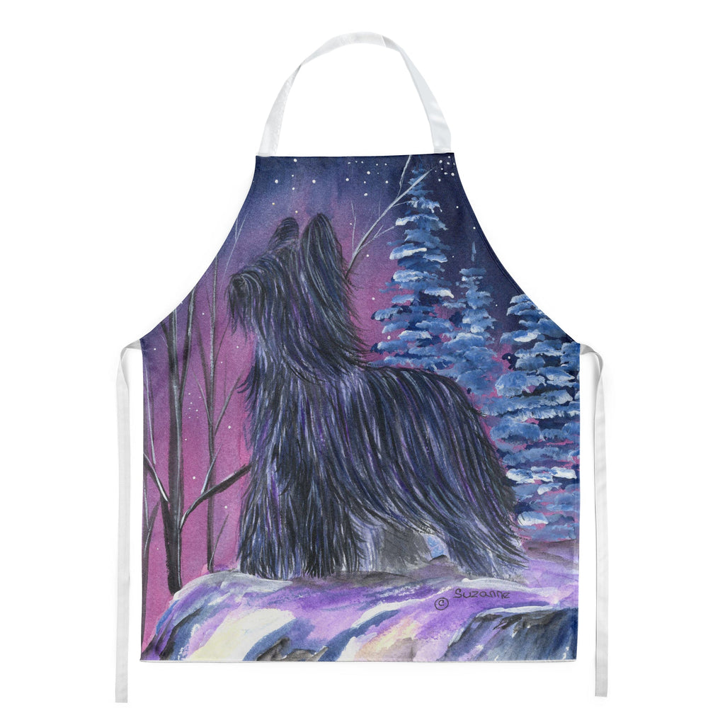 Starry Night Briard Apron Cooking Kitchen Server Baking Crafts Gardening for Adult Women Men, Unisex, Large, Multicolor