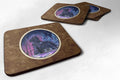 Starry Night Briard Foam Coasters Set of 4 Cup Coasters for Indoor Outdoor, Tabletop Protection, Anti Slip, Mouse pad Material
