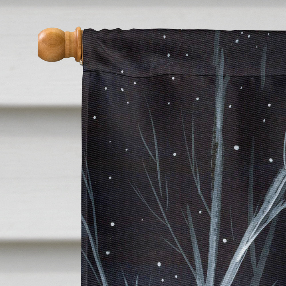 Starry Night Australian Shepherd House Flag 28x40 Porch Sleeve Pole Decorative Outside Yard Banner Artwork Wall Hanging, Polyester