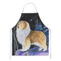 Starry Night Sheltie Apron Cooking Kitchen Server Baking Crafts Gardening for Adult Women Men, Unisex, Large, Multicolor