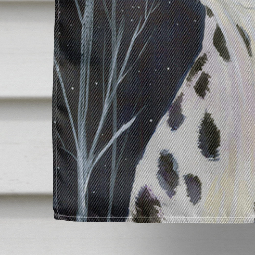 Starry Night Dalmatian House Flag 28x40 Porch Sleeve Pole Decorative Outside Yard Banner Artwork Wall Hanging, Polyester