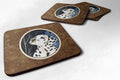 Starry Night Dalmatian Foam Coasters Set of 4 Cup Coasters for Indoor Outdoor, Tabletop Protection, Anti Slip, Mouse pad Material