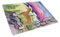 Basenji Cutting Board Tempered Glass Kitchen Cutting Surface, Heat Resistant Chopping, Non-Slip Feet, Food Prep & Serving
