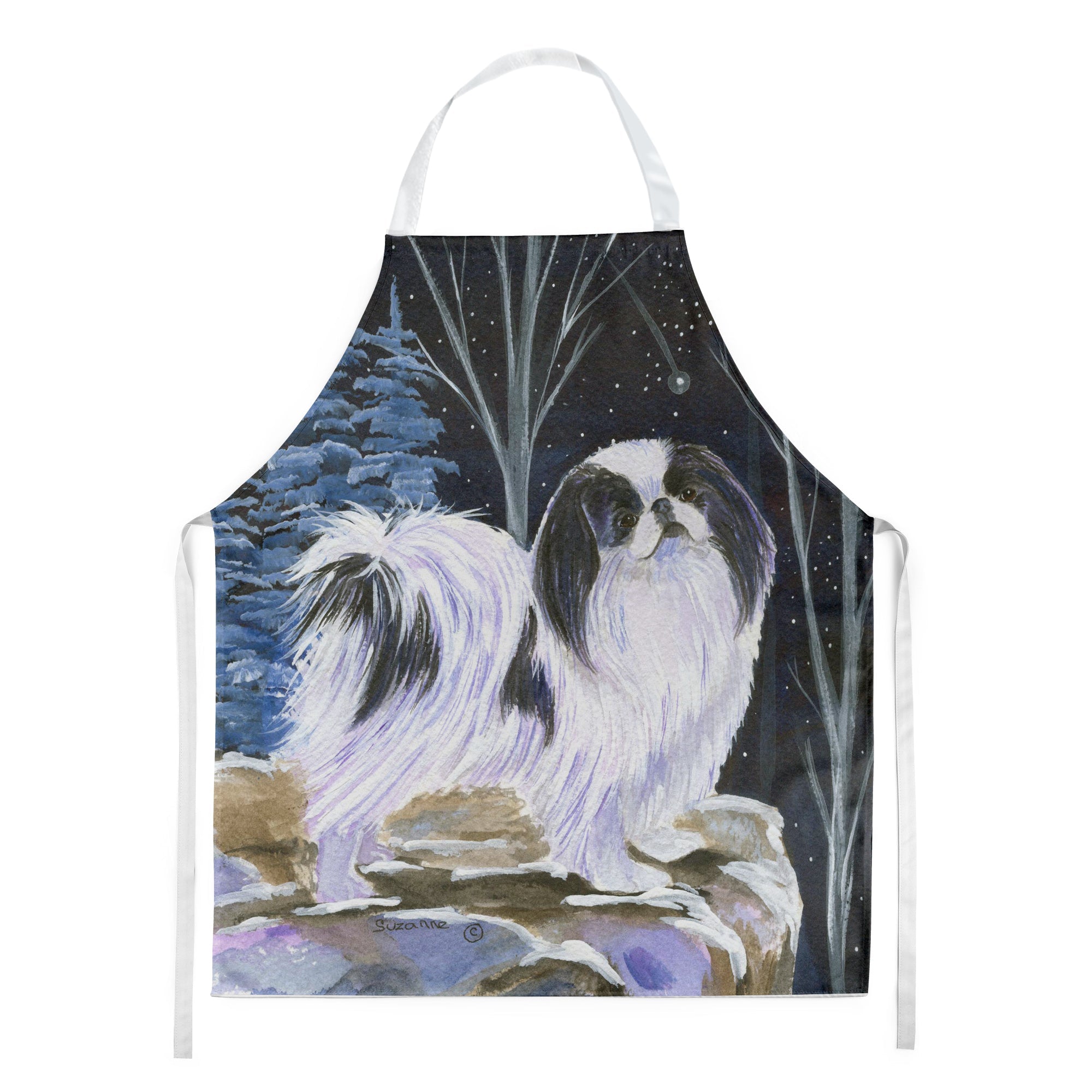 Starry Night Japanese Chin Apron Cooking Kitchen Server Baking Crafts Gardening for Adult Women Men, Unisex, Large, Multicolor