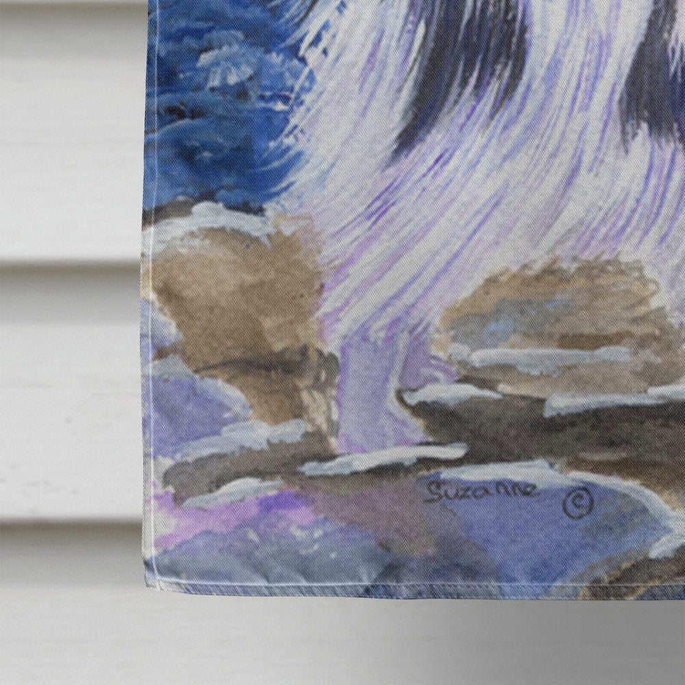 Starry Night Japanese Chin House Flag 28x40 Porch Sleeve Pole Decorative Outside Yard Banner Artwork Wall Hanging, Polyester