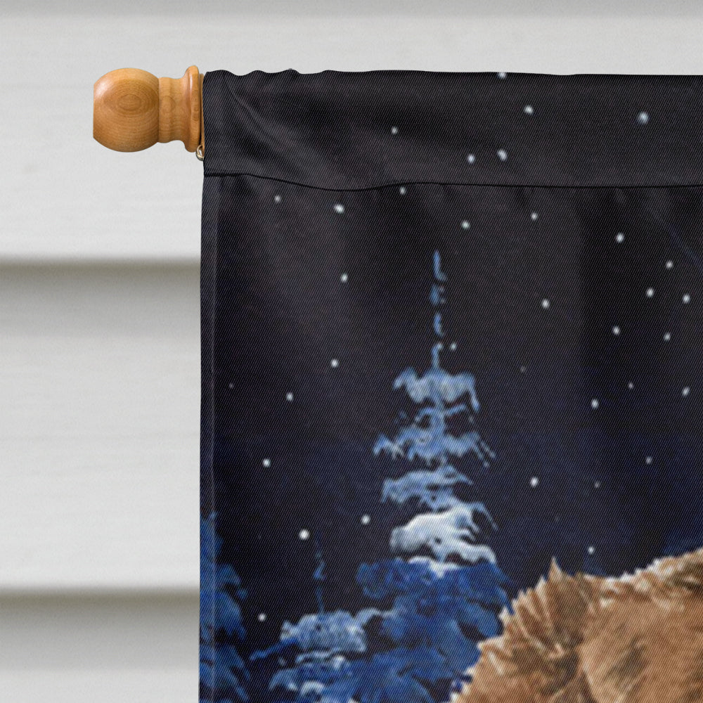 Starry Night Australian Shepherd House Flag 28x40 Porch Sleeve Pole Decorative Outside Yard Banner Artwork Wall Hanging, Polyester