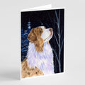 Starry Night Australian Shepherd Greeting Cards Pack of 8 Blank Cards with Envelopes Whimsical A7 Size 5x7