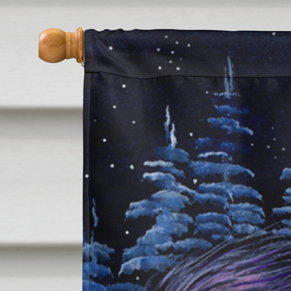 Starry Night Papillon House Flag 28x40 Porch Sleeve Pole Decorative Outside Yard Banner Artwork Wall Hanging, Polyester