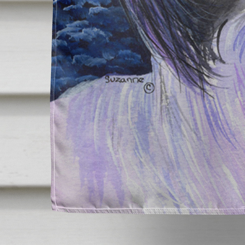 Starry Night Papillon House Flag 28x40 Porch Sleeve Pole Decorative Outside Yard Banner Artwork Wall Hanging, Polyester