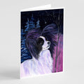 Starry Night Papillon Greeting Cards Pack of 8 Blank Cards with Envelopes Whimsical A7 Size 5x7