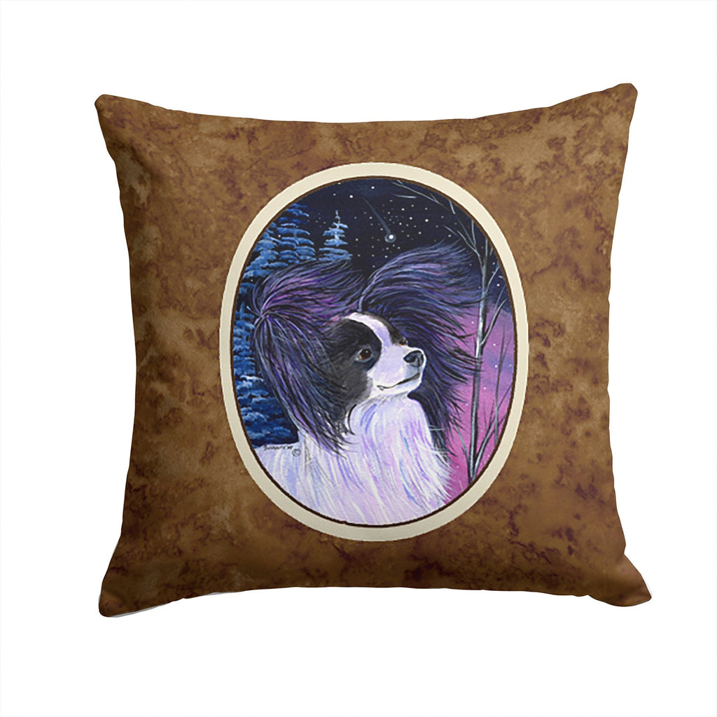 Starry Night Papillon Decorative Throw Pillow 14x14 Indoor Outdoor Accent Cushion, Fabric Cover with Insert for Sofa, Bed, Porch & Living Room