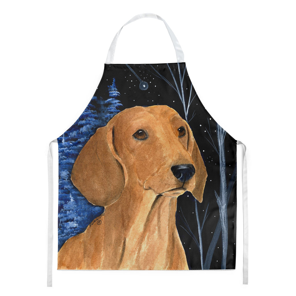 Starry Night Dachshund Apron Cooking Kitchen Server Baking Crafts Gardening for Adult Women Men, Unisex, Large, Multicolor
