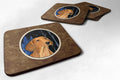 Starry Night Dachshund Foam Coasters Set of 4 Cup Coasters for Indoor Outdoor, Tabletop Protection, Anti Slip, Mouse pad Material