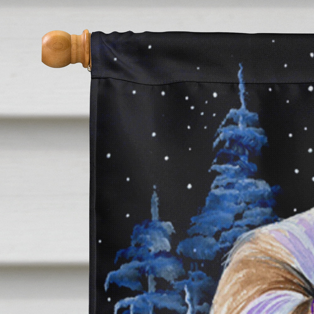 Starry Night Shih Tzu House Flag 28x40 Porch Sleeve Pole Decorative Outside Yard Banner Artwork Wall Hanging, Polyester
