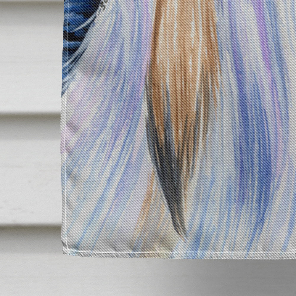 Starry Night Shih Tzu House Flag 28x40 Porch Sleeve Pole Decorative Outside Yard Banner Artwork Wall Hanging, Polyester