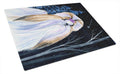 Starry Night Shih Tzu Cutting Board Tempered Glass Kitchen Cutting Surface, Heat Resistant Chopping, Non-Slip Feet, Food Prep & Serving