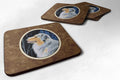 Starry Night Australian Shepherd Foam Coasters Set of 4 Cup Coasters for Indoor Outdoor, Tabletop Protection, Anti Slip, Mouse pad Material