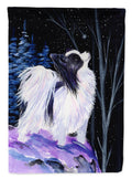 Starry Night Papillon House Flag 28x40 Porch Sleeve Pole Decorative Outside Yard Banner Artwork Wall Hanging, Polyester