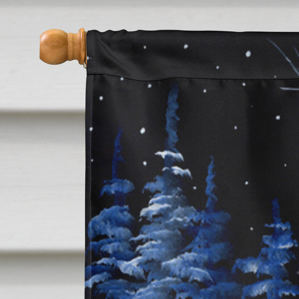 Starry Night Papillon House Flag 28x40 Porch Sleeve Pole Decorative Outside Yard Banner Artwork Wall Hanging, Polyester
