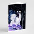 Starry Night Papillon Greeting Cards Pack of 8 Blank Cards with Envelopes Whimsical A7 Size 5x7