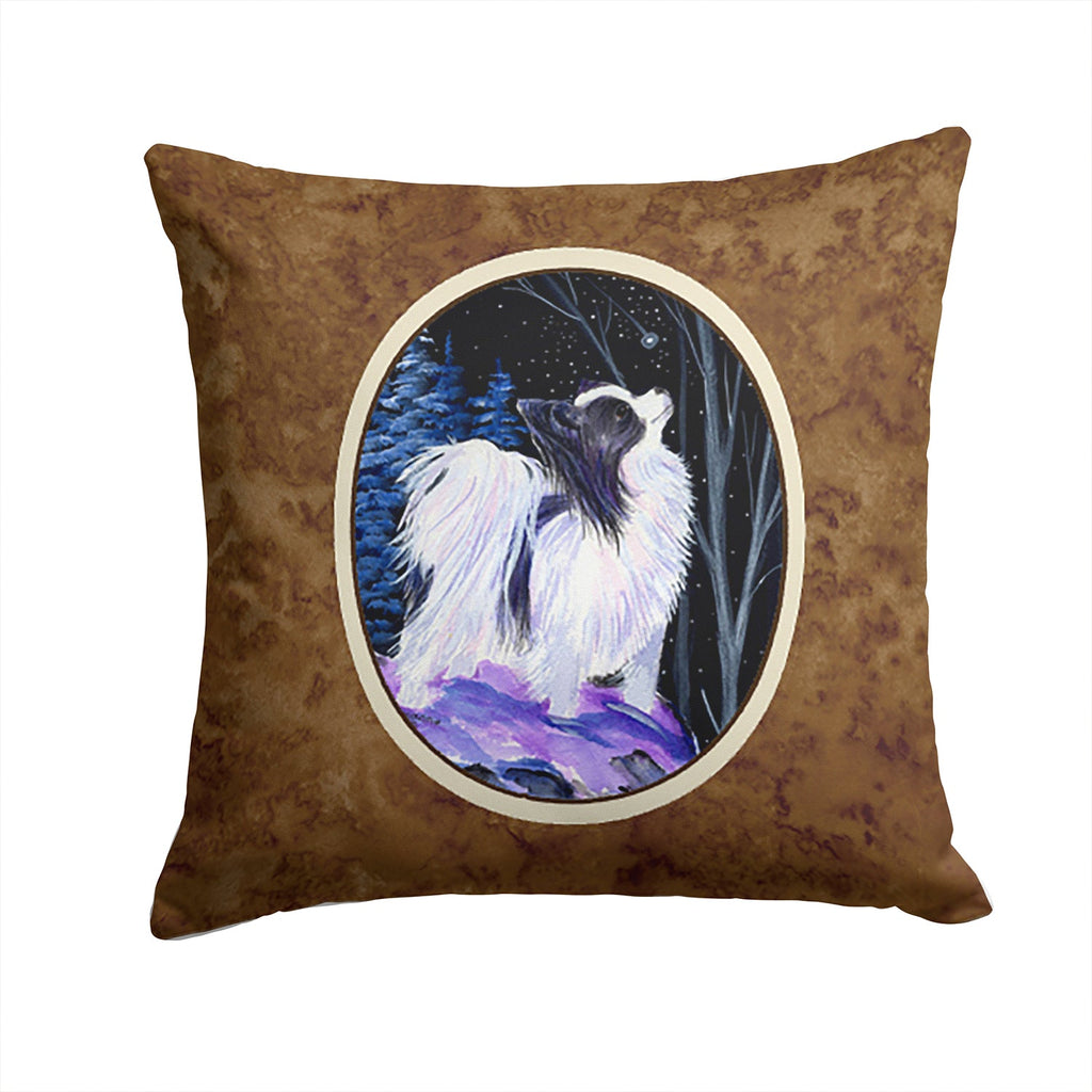Starry Night Papillon Decorative Throw Pillow 14x14 Indoor Outdoor Accent Cushion, Fabric Cover with Insert for Sofa, Bed, Porch & Living Room