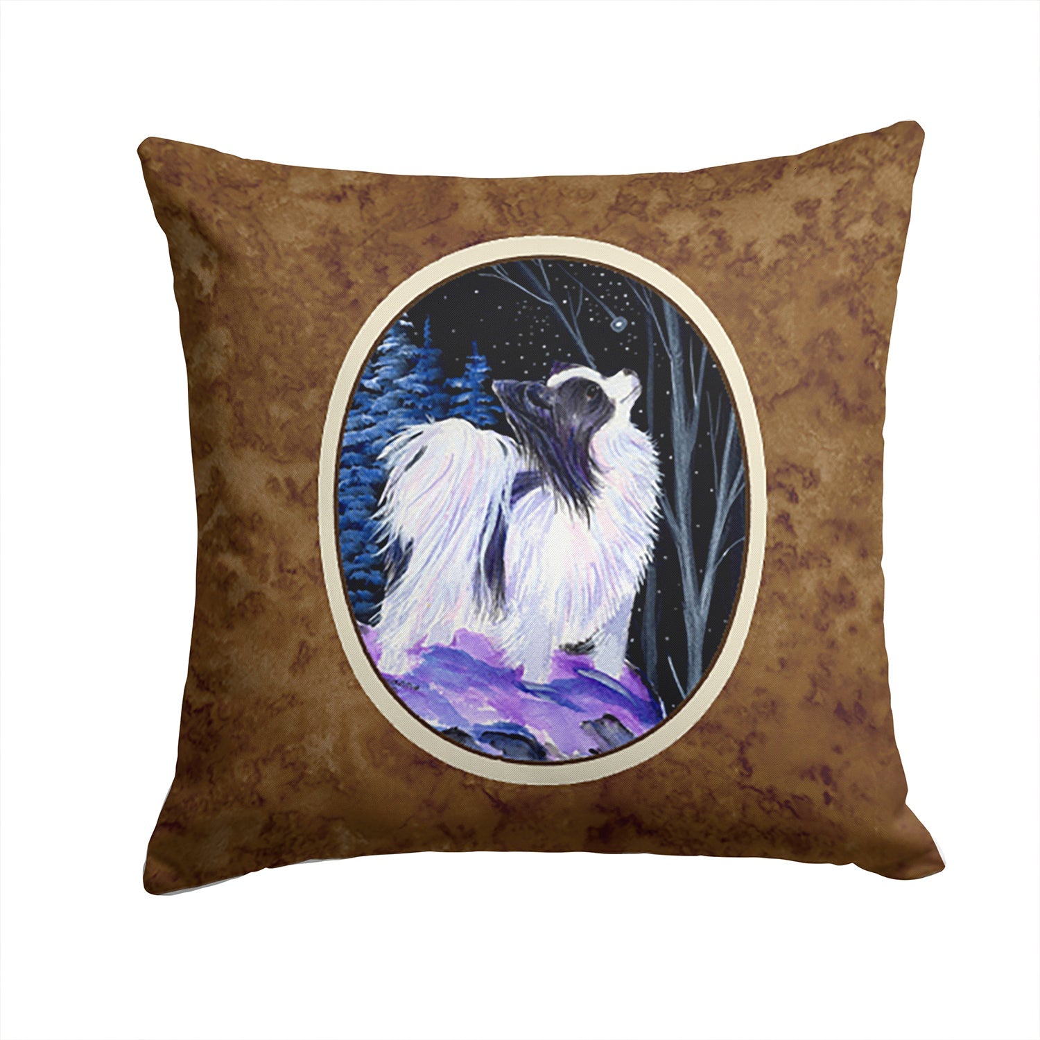 Starry Night Papillon Decorative Throw Pillow 14x14 Indoor Outdoor Accent Cushion, Fabric Cover with Insert for Sofa, Bed, Porch & Living Room