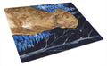 Starry Night Chesapeake Bay Retriever Cutting Board Tempered Glass Kitchen Cutting Surface, Heat Resistant Chopping, Non-Slip Feet, Food Prep & Serving