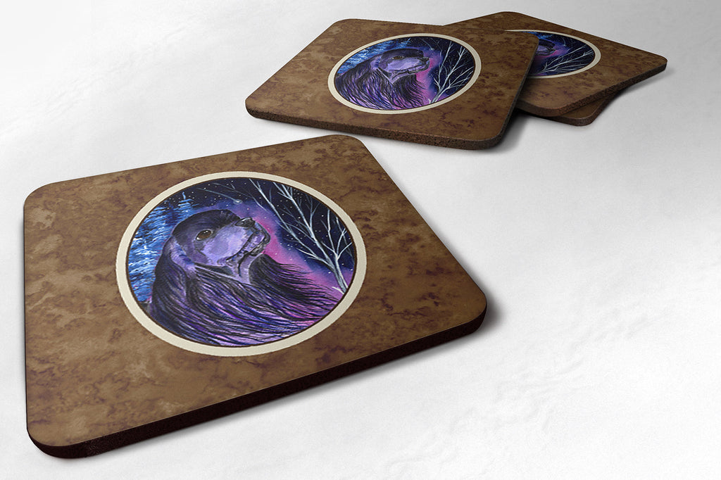 Starry Night Cocker Spaniel Foam Coasters Set of 4 Cup Coasters for Indoor Outdoor, Tabletop Protection, Anti Slip, Mouse pad Material