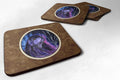 Starry Night Cocker Spaniel Foam Coasters Set of 4 Cup Coasters for Indoor Outdoor, Tabletop Protection, Anti Slip, Mouse pad Material