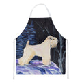 Starry Night Wheaten Terrier Soft Coated Apron Cooking Kitchen Server Baking Crafts Gardening for Adult Women Men, Unisex, Large, Multicolor